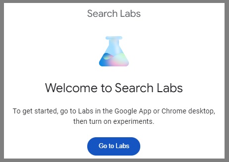 search labs screenshot