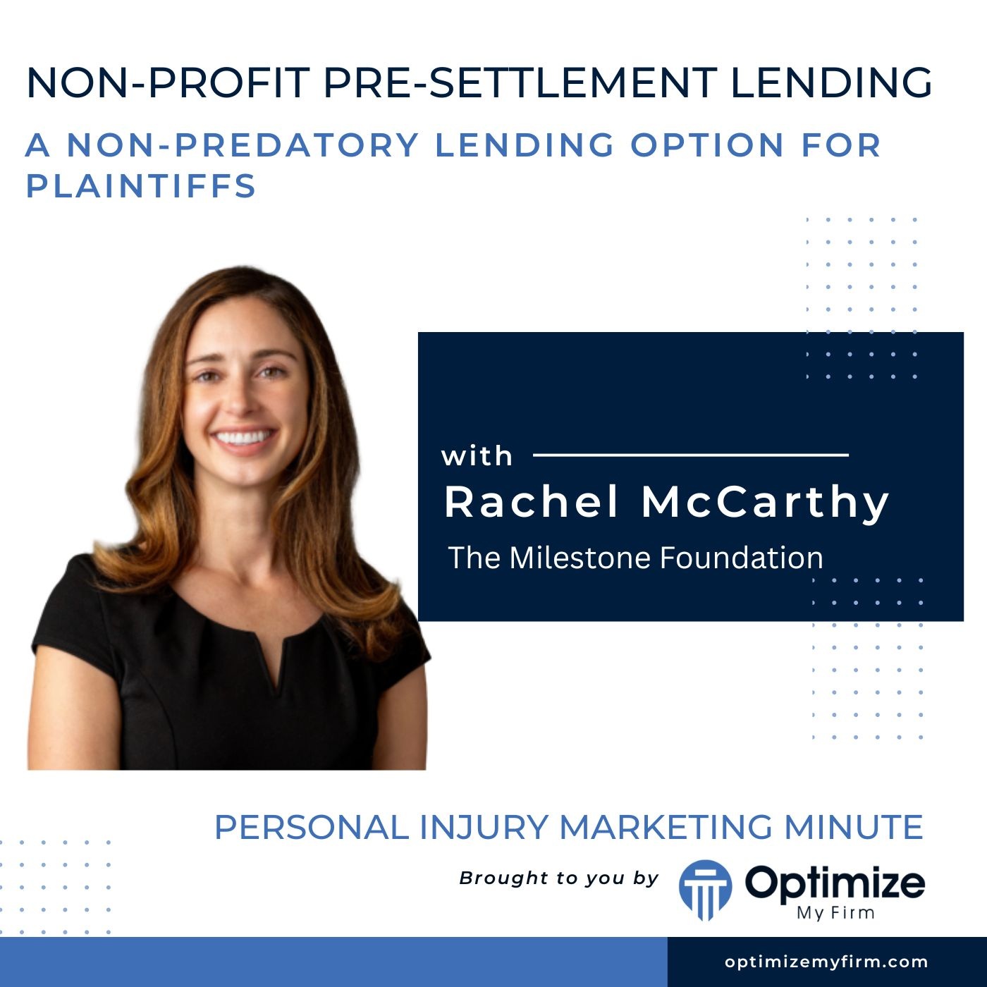 Nonprofit pre-settlement lending - personal injury marketing minute 111