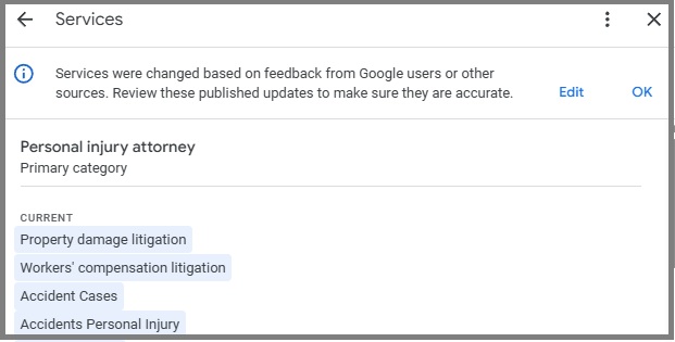 gbp servics screenshot