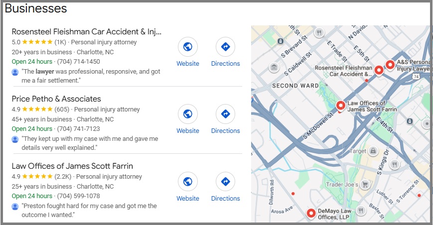 Local Pack Ranking Factors for Law Firms