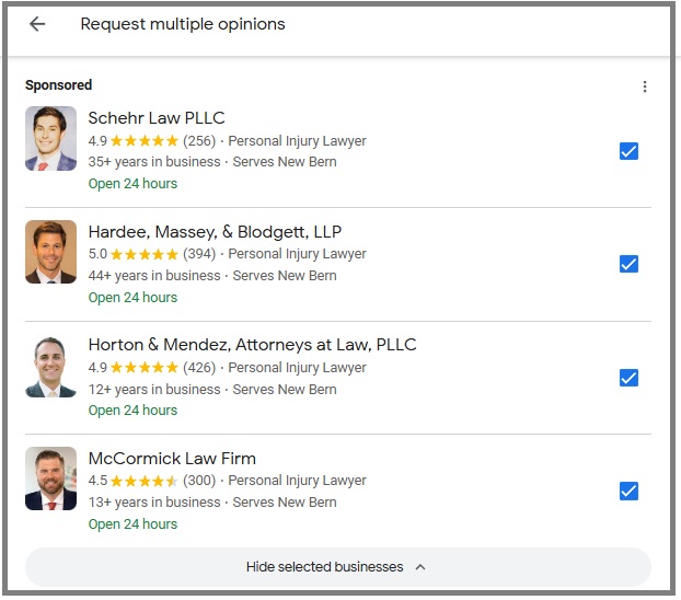 "Request Multiple Options" screenshot

