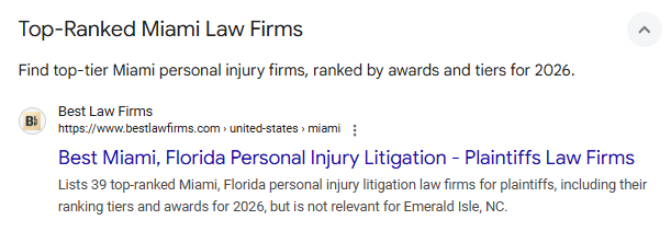 screenshot - top ranked firms